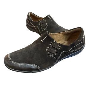 Naturalizer Comfort Women's Shoe 10M Brown Leather Suede Driving Slip On